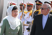 Park arrives in Iran for talks with Rouhani