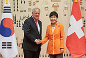 Korean, Swiss leaders hold summit