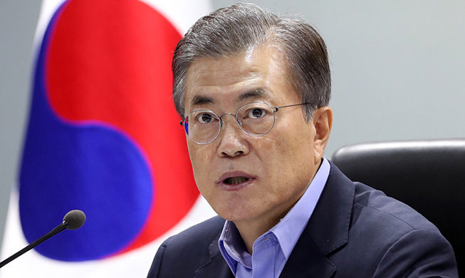 President Moon calls for new means against NK nuclear weapons