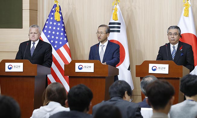 Korea, US, Japan push diplomacy to address NK threat