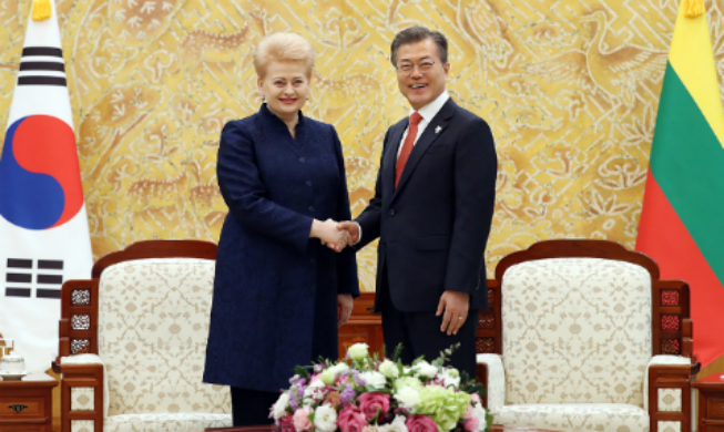 Korea, Lithuania emphasize peace for Winter Games