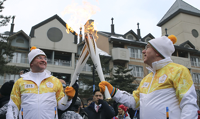 Olympic torch arrives in Pyeongchang after long journey