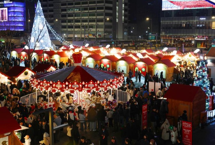 Xmas atmosphere at Seoul Winter Festa 
