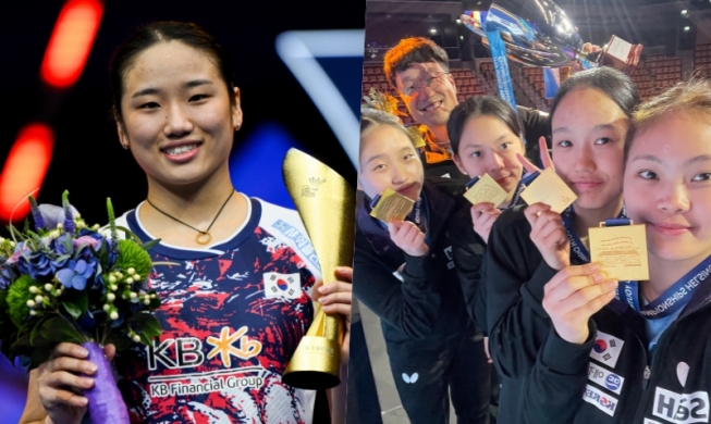 An regains No. 1 in badminton, girls' table tennis wins U-19 title