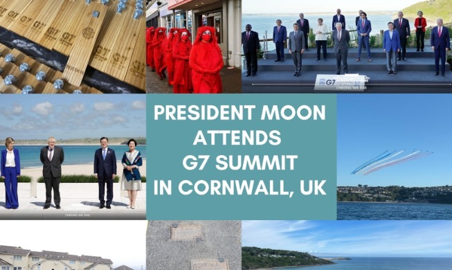 Britons give impressions of President Moon's attendance at G7 summit