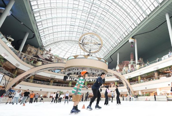 Ice skating on hot and humid summer day